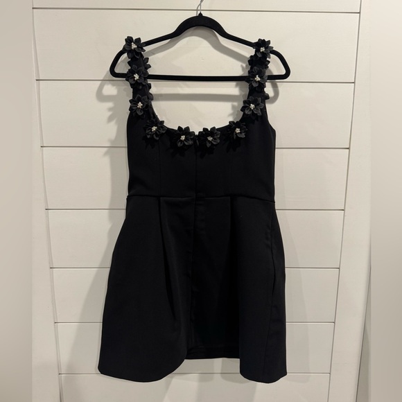 NWT Nadine Merabi black monochrome Cindy mini dress - Picture 8 of 9